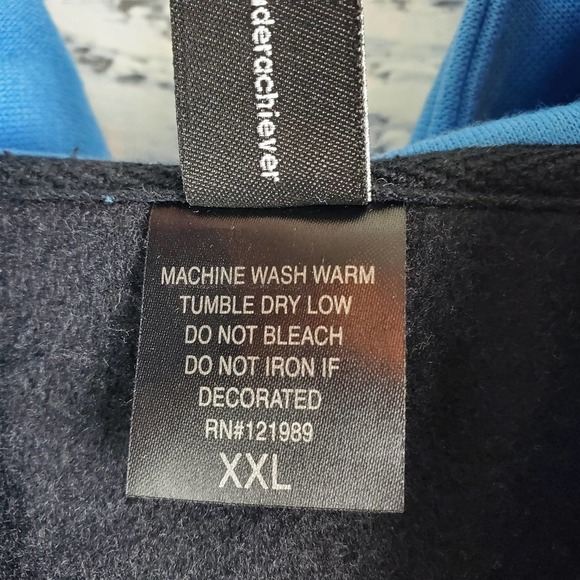 Imperial Motion Hooded Math Formula Hooded Front Zipper Blue Sweater Size XXL - Picture 6 of 11